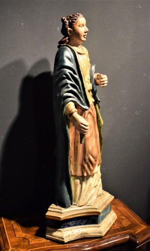 Sculpture Sculpture en Bois - Saint martyr en bois peint et doré, France XVIIe siècle